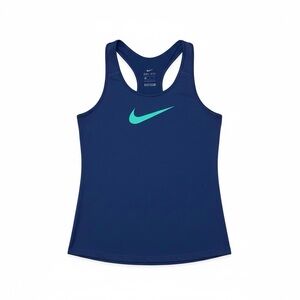 Nike Tank Top Mint Teal Logo Women’s Small Dark Blue Purple Racerback